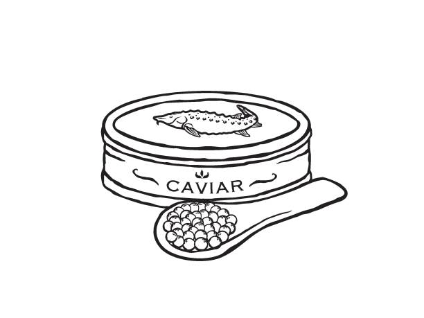 illustrazioni stock, clip art, cartoni animati e icone di tendenza di caviale - caviar