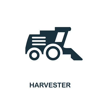 Harvester vector icon illustration. Creative sign from farm icons collection. Filled flat Harvester icon for computer and mobile. Symbol, logo vector graphics.