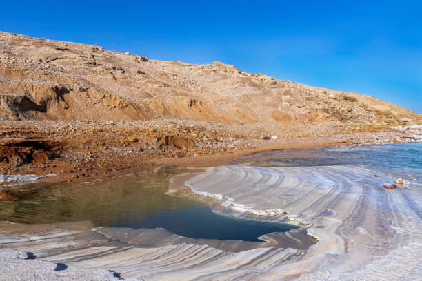 istock Salt layers on the Dead Sea. Abstract texture. Israel 1391967202