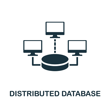 Distributed Database Icon Simple Element From Data Organization ...