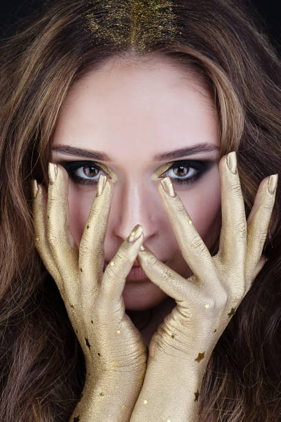 Beautiful woman with bright make-up