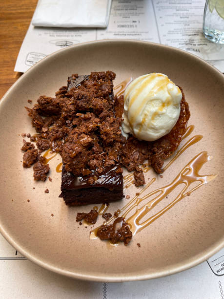 istock Chocolate brownie and ice cream 1391968947