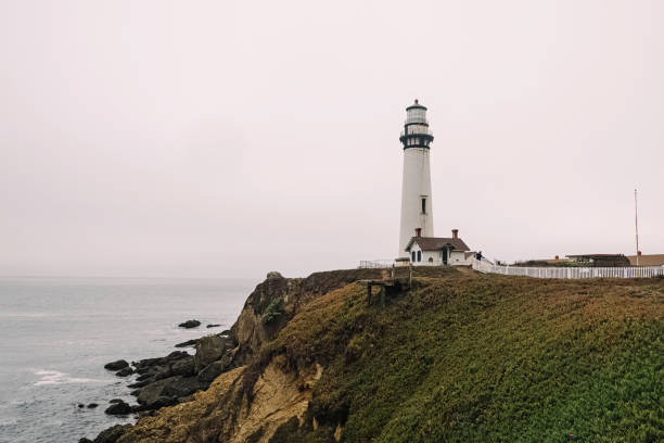 istock Pigeon point lighthouse in a cloudy day 1391969928