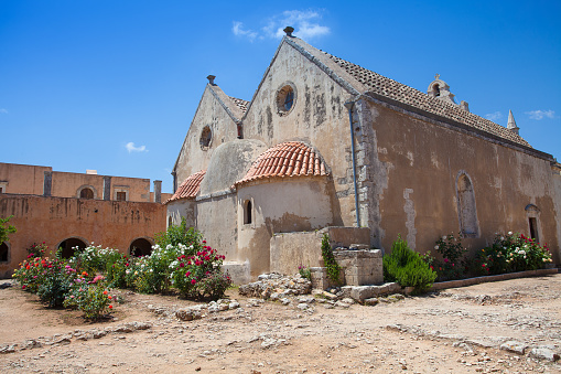 Greece, Crete, monastery Arkadi, monastery church