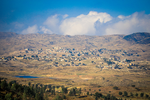 Small Local Village with Typical Keren Houses, Eritrea