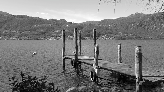 Mooring for boats on Lake Orta