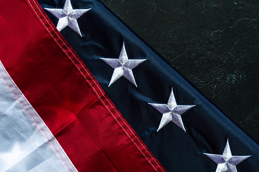 Flag of United States close-up