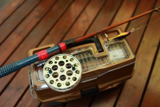 istock fishing rod with big reel 1391990505