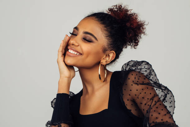 istock Beautiful afro woman with perfect make-up 1391993234