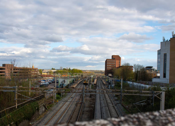 over look the railway track at watford junction