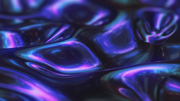 istock Liquid Purple Metal Looped Abstract Animation 3d render 1391995234