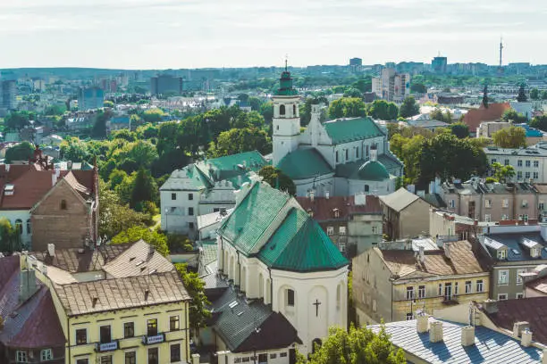 Lublin medieval old town view from Trinitarian Tower.