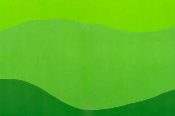 wall painted in shades of green