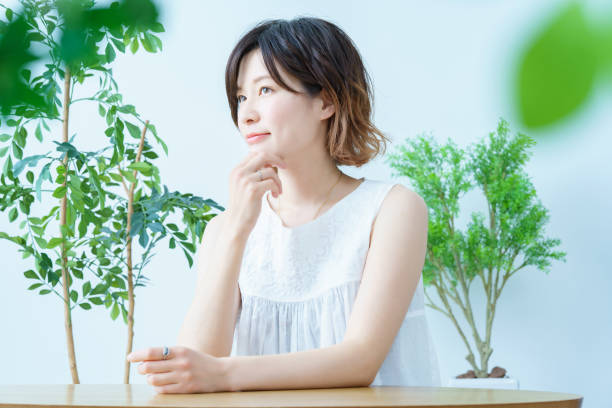 istock A woman with a relaxed look 1392019976