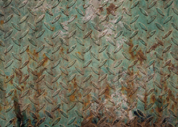 istock Rusted metal sheet grunge background texture 1392024565