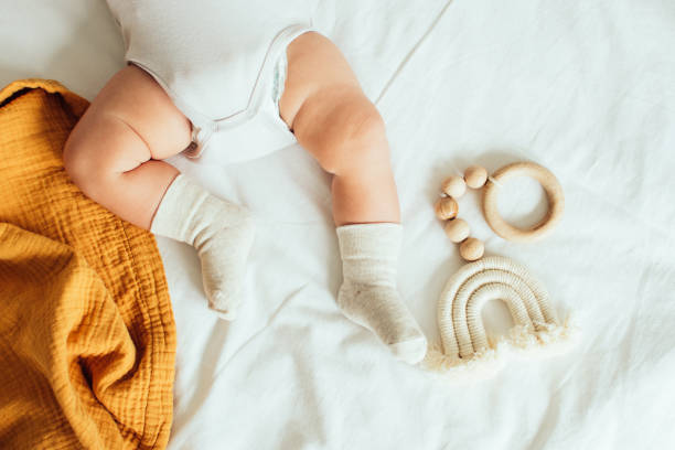 istock Baby wooden toy playing 1392030671