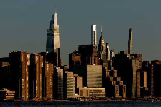 Sunrise View of Midtown Manhattan stock photo