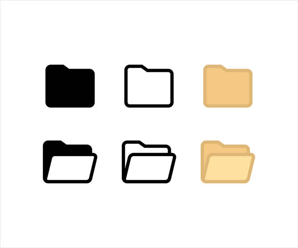 ilustraciones, imágenes clip art, dibujos animados e iconos de stock de ilustración de stock de icono de carpeta
carpeta de archivos, cuaderno de anillos, icono, computadora, pc de escritorio - symbol computer icon ring binder file