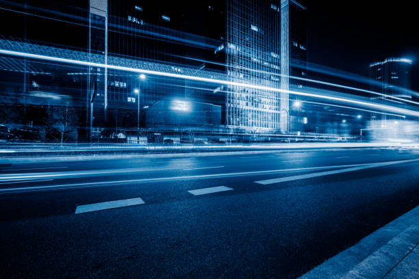 istock light trails in the downtown district, china 1392045103