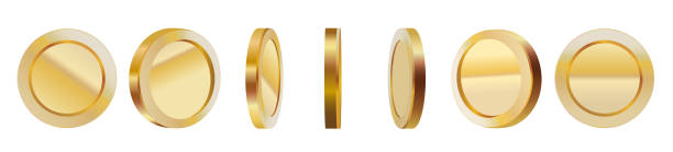 istock Shiny realistic gold coins, great for promotion banner or game background. 1392049593