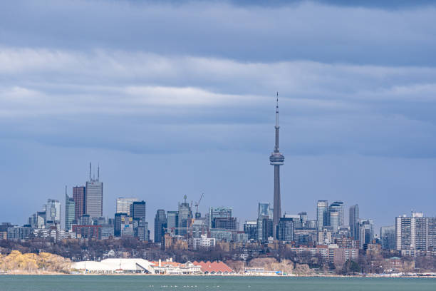 istock Toronto city view from lake on a cloudy day 1392052153