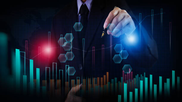 Stock market or forex trading graph and candlestick chart suitable for financial investment concept. Economy trends background for business idea and all art work design. Abstract finance background. Stock market or forex trading graph and candlestick chart suitable for financial investment concept. Economy trends background for business idea and all art work design. Abstract finance background. trader wall street stock market analyzing stock pictures, royalty-free photos & images