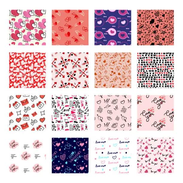 Vector illustration of Modern Collection of Pattern Designs