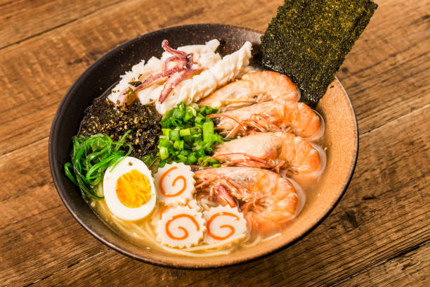 istock Japanese Seafood Ramen with cuttlefish sauce 1392056396