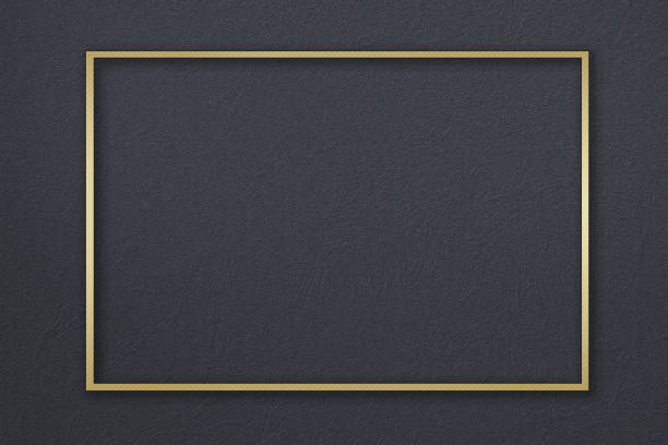 istock Golden frame on a black luxury background 1392066809
