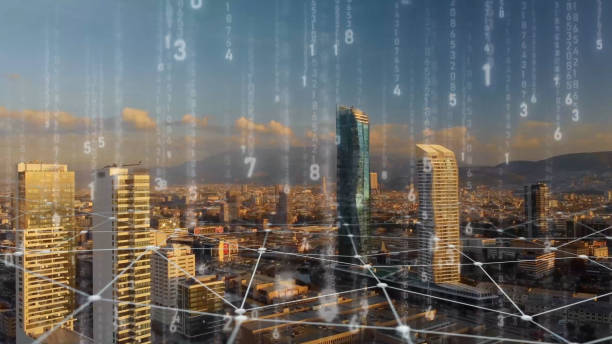 istock Smart city and communication network concept. 5G. LPWA Low Power Wide Area. Wireless communication. 1392069482
