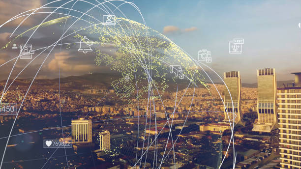 istock Global connection and the internet network modernization in smart city . Concept of future 5G wireless digital connecting and social media networking . 1392070430