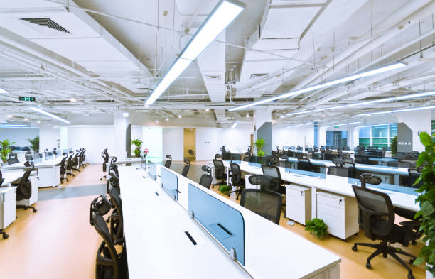 istock Modern office room interior stock photo 1392070599