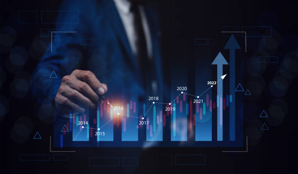 istock Businessman Trader touching on visual screen for investment or trading online technology invest and stock market forex and then stock exchange 1392074889
