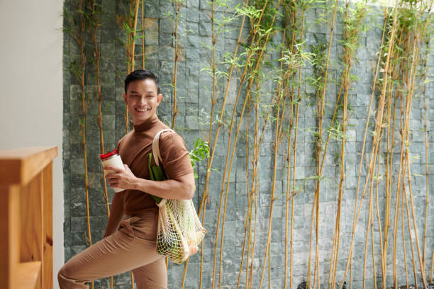 Man Following Sustainable Living