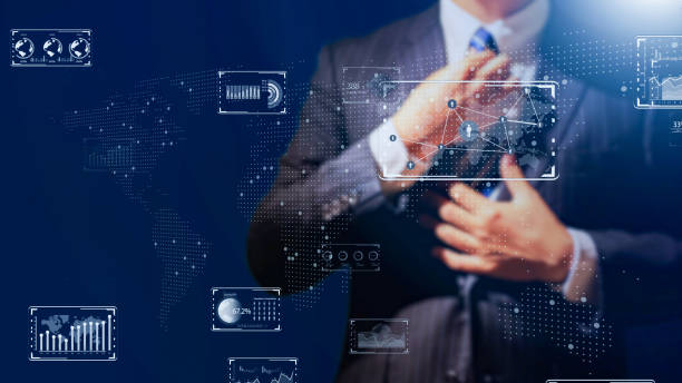 istock Smart city, digital world, Global communication network concept. 6G Business graph. Global business. 1392075941