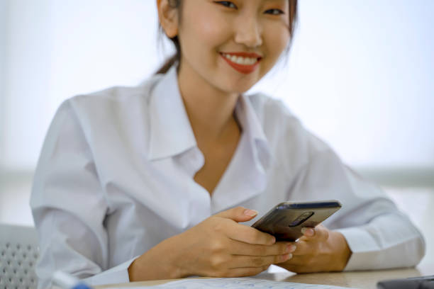 istock Employee is working at contact center. 1392077382