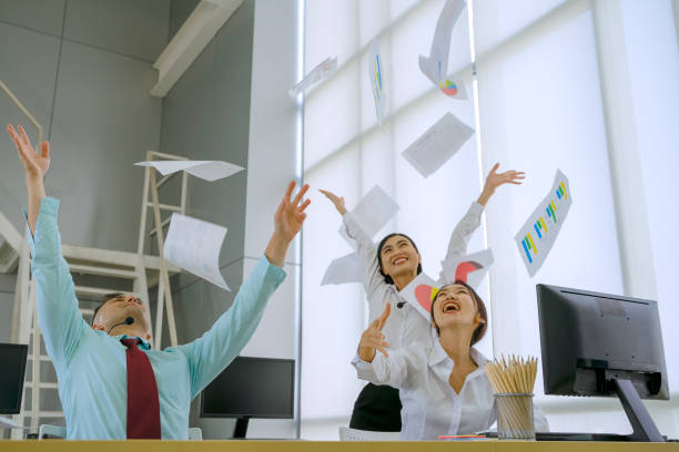istock Employees are working at contact center. 1392078170