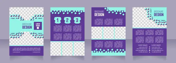 Vector illustration of Virtual reality blank brochure design