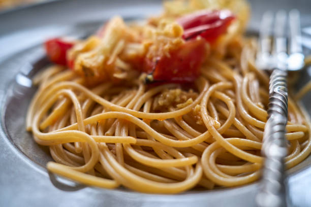 homemade wholegrain spaghetti