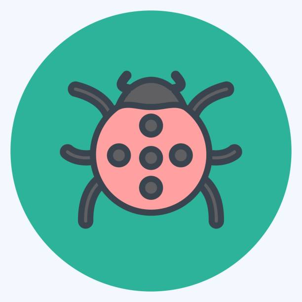Icon Bug. suitable for Spring symbol. color mate style. simple design editable. design template vector. simple symbol illustration Icon Bug. suitable for Spring symbol. color mate style. simple design editable. design template vector. simple symbol illustration agent nasty stock illustrations