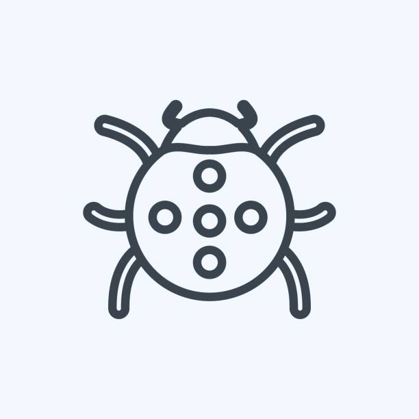 Icon Bug. suitable for Spring symbol. line style. simple design editable. design template vector. simple symbol illustration Icon Bug. suitable for Spring symbol. line style. simple design editable. design template vector. simple symbol illustration agent nasty stock illustrations
