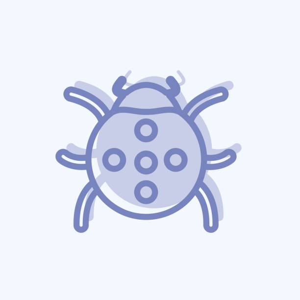 Icon Bug. suitable for Spring symbol. two tone style. simple design editable. design template vector. simple symbol illustration Icon Bug. suitable for Spring symbol. two tone style. simple design editable. design template vector. simple symbol illustration agent nasty stock illustrations