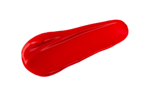 istock Abstract red lipstick or nail polish smear. 1392086632