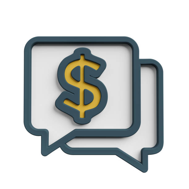 istock conversation bubbles with dollar sign front view 3d icons render illustration 1392087029