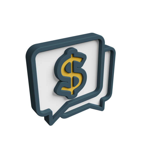 istock conversation bubbles with dollar sign top left view 3d icons render illustration 1392087137