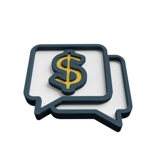 istock conversation bubbles with dollar sign bottom view 3d icons render illustration 1392087202