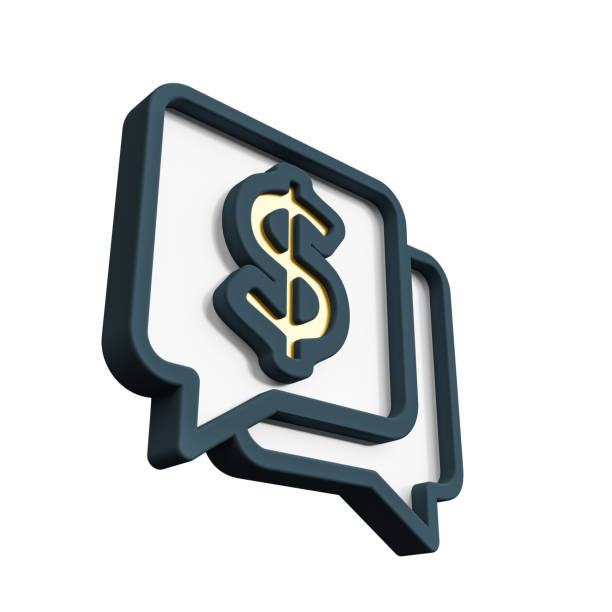 istock conversation bubbles with dollar sign bottom right view 3d icons render illustration 1392087236
