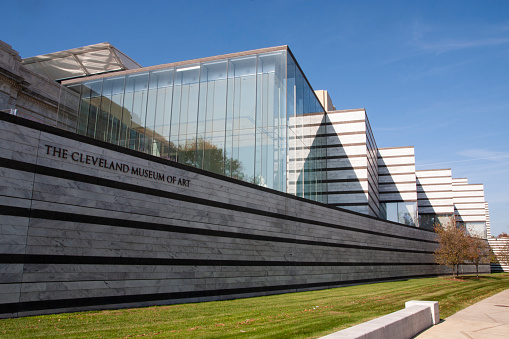 Cleveland, Ohio, USA - April 04, 2020: View of Cleveland Museum of Art