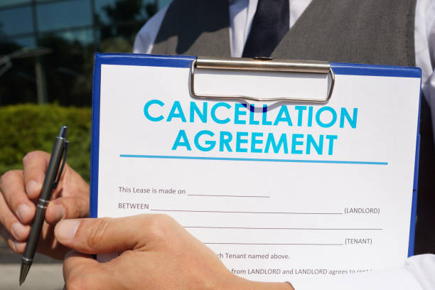 istock Cancellation agreement is shown on the photo using the text 1392095978
