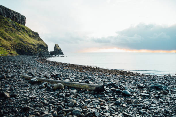 Talisker Bay Beach in Scotland, UK